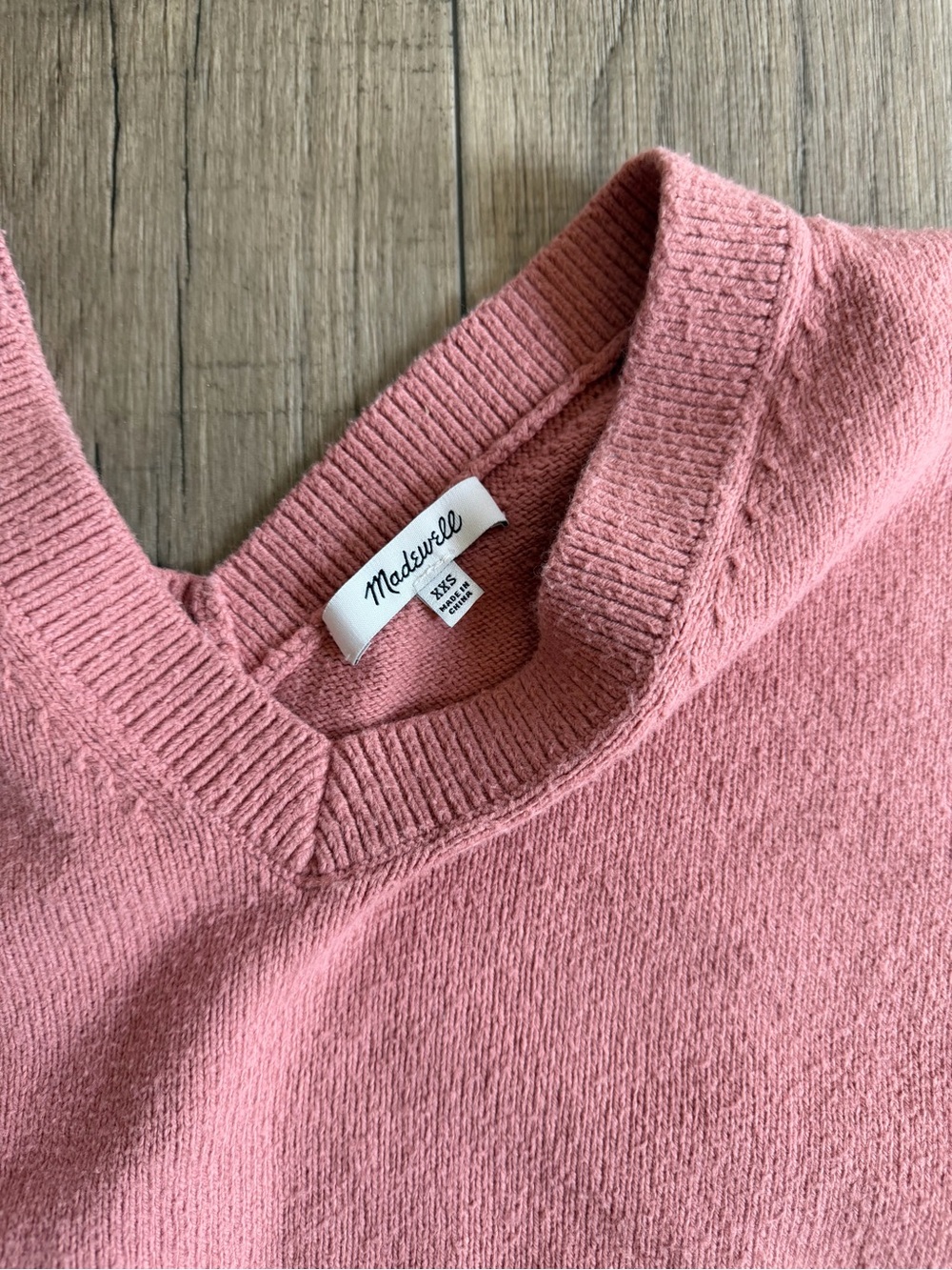 Madewell Dusty Rose V-Neck Sweater
